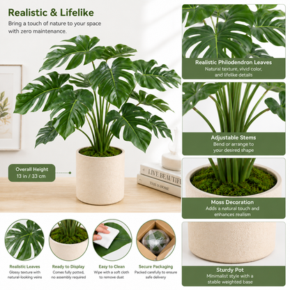 Masrjkie® Artificial Philodendron Plant
