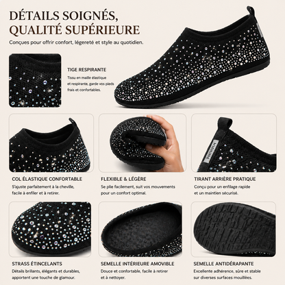 Chaussures d'eau respirantes – Aquashoes à séchage rapide, chaussures de plage antidérapantes pour natation, surf et activités nautiques avec semelle flexible confortable