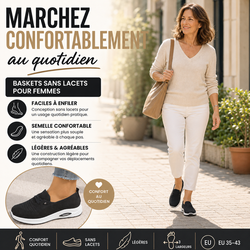 🔥Dernier jour : -90 %🔥 Baskets sans lacets pour femmes – Chaussures orthopédiques