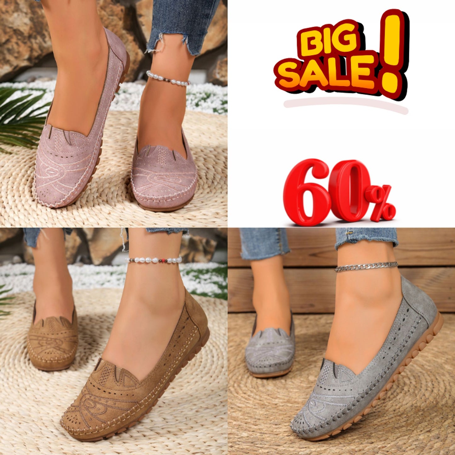 🔥Meilleure vente - Dernier jour : 60 % de réduction🔥Chaussures orthopédiques en cuir, légères et respirantes