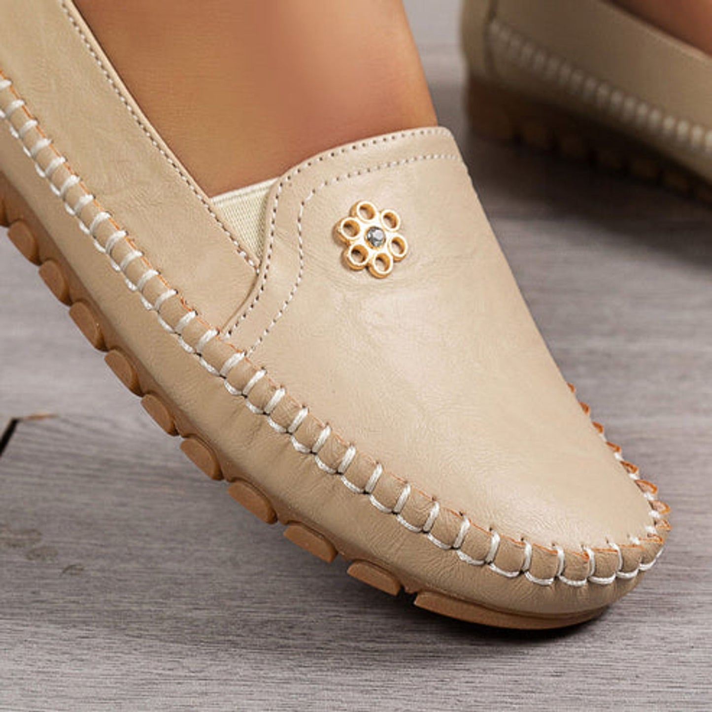 🔥Meilleure vente - Dernier jour : 90 % de réduction🔥 Chaussures orthopédiques en cuir, légères, antidérapantes et respirantes pour femmes