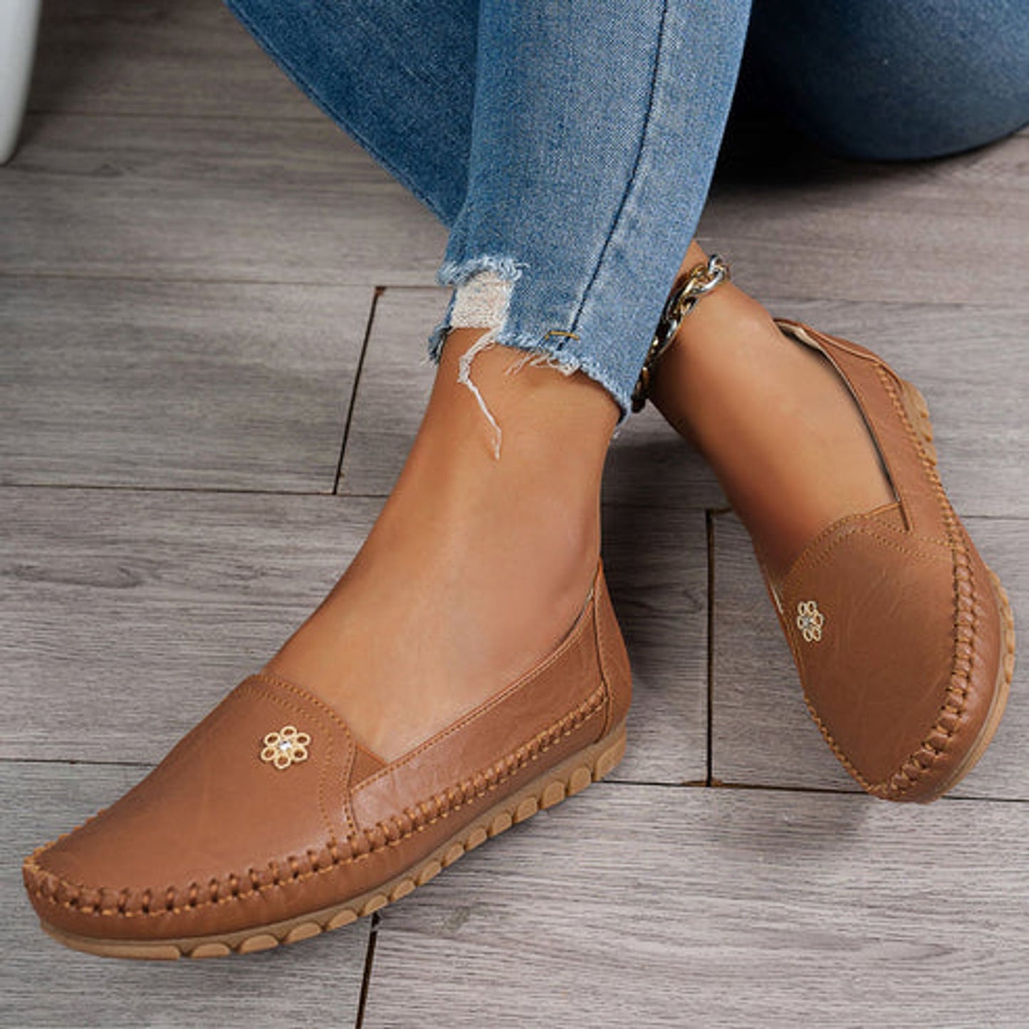 🔥Meilleure vente - Dernier jour : 90 % de réduction🔥 Chaussures orthopédiques en cuir, légères, antidérapantes et respirantes pour femmes