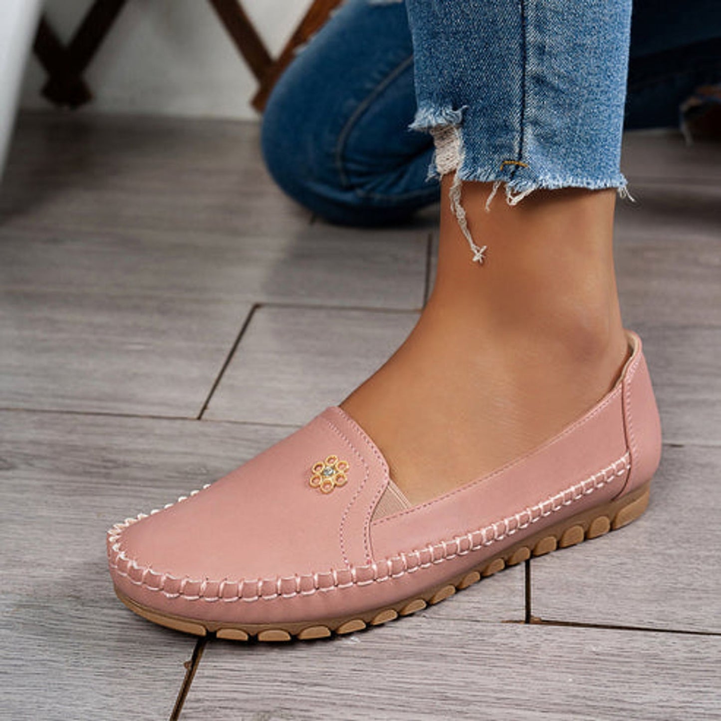 🔥Meilleure vente - Dernier jour : 90 % de réduction🔥 Chaussures orthopédiques en cuir, légères, antidérapantes et respirantes pour femmes